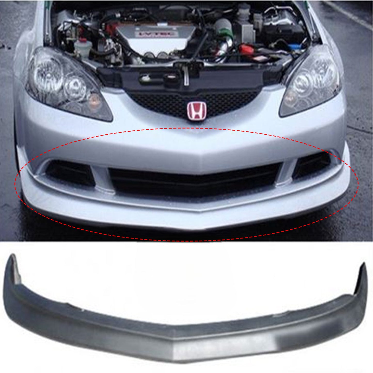 ACURA RSX 2005-2007 FRONT LIP ESTILO MUGEN DE POLIURETANO