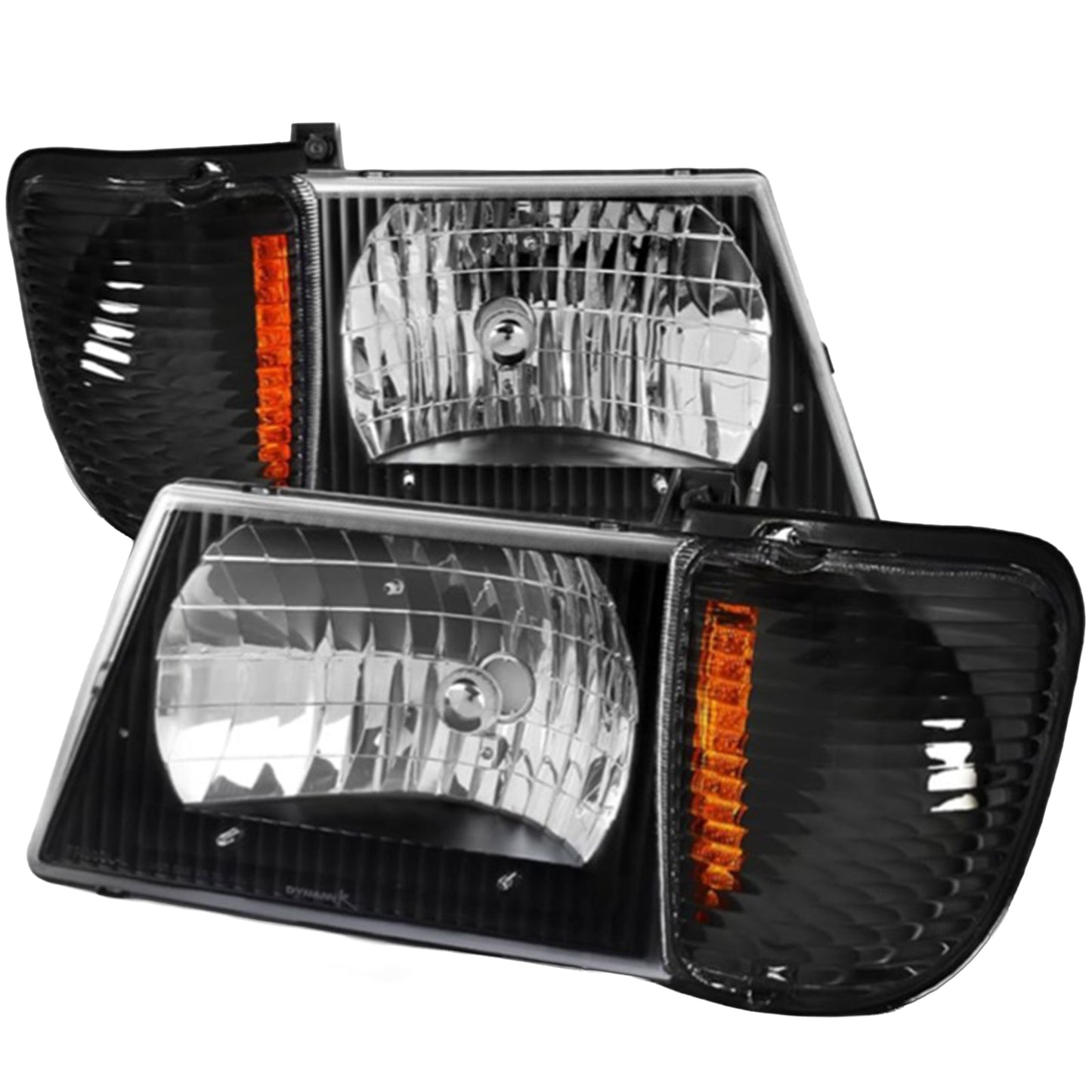 FORD ECONOLINE 1992-2007 FOCOS DELANTEROS FONDO NEGRO