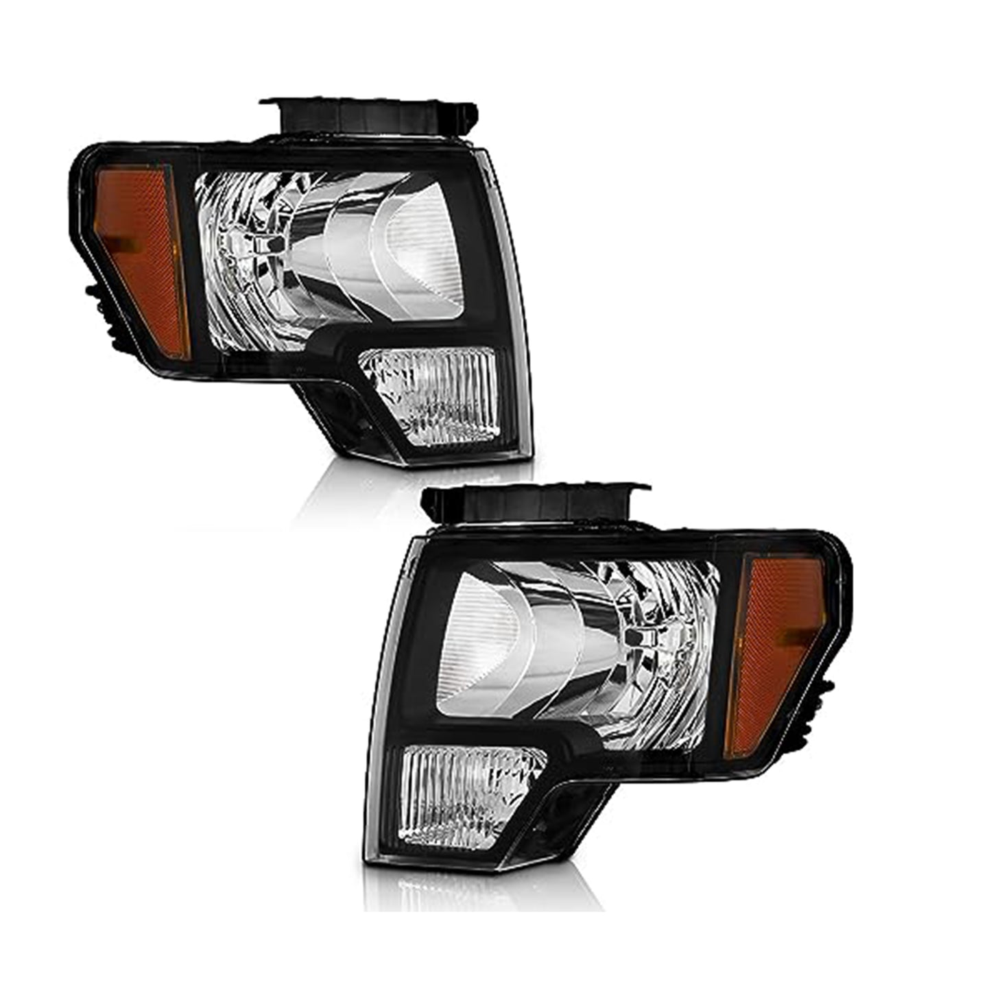 FORD F150 2009-2014 FOCOS DELANTEROS FONDO NEGRO