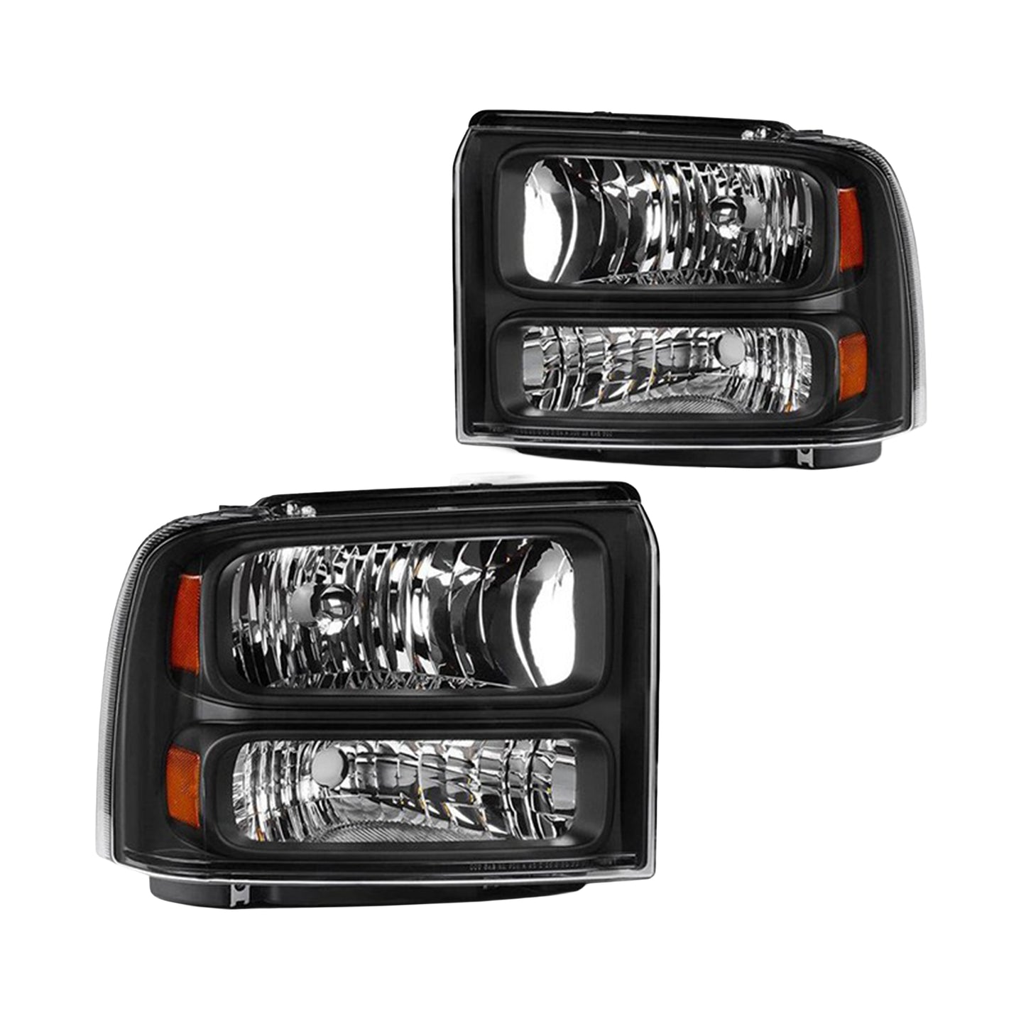 FORD F250 F350 F450 F550 2005-2007 FOCOS DELANTEROS FONDO NEGRO