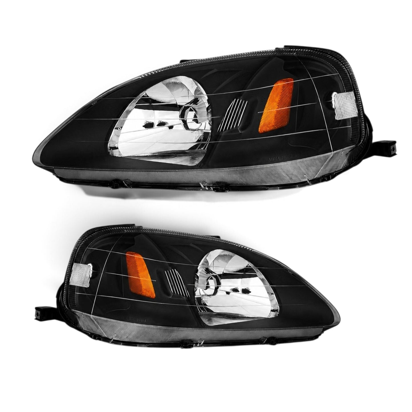 HONDA CIVIC 1999-2000 SEDAN / COUPE / HATCHBACK FOCOS DELANTEROS FONDO NEGRO