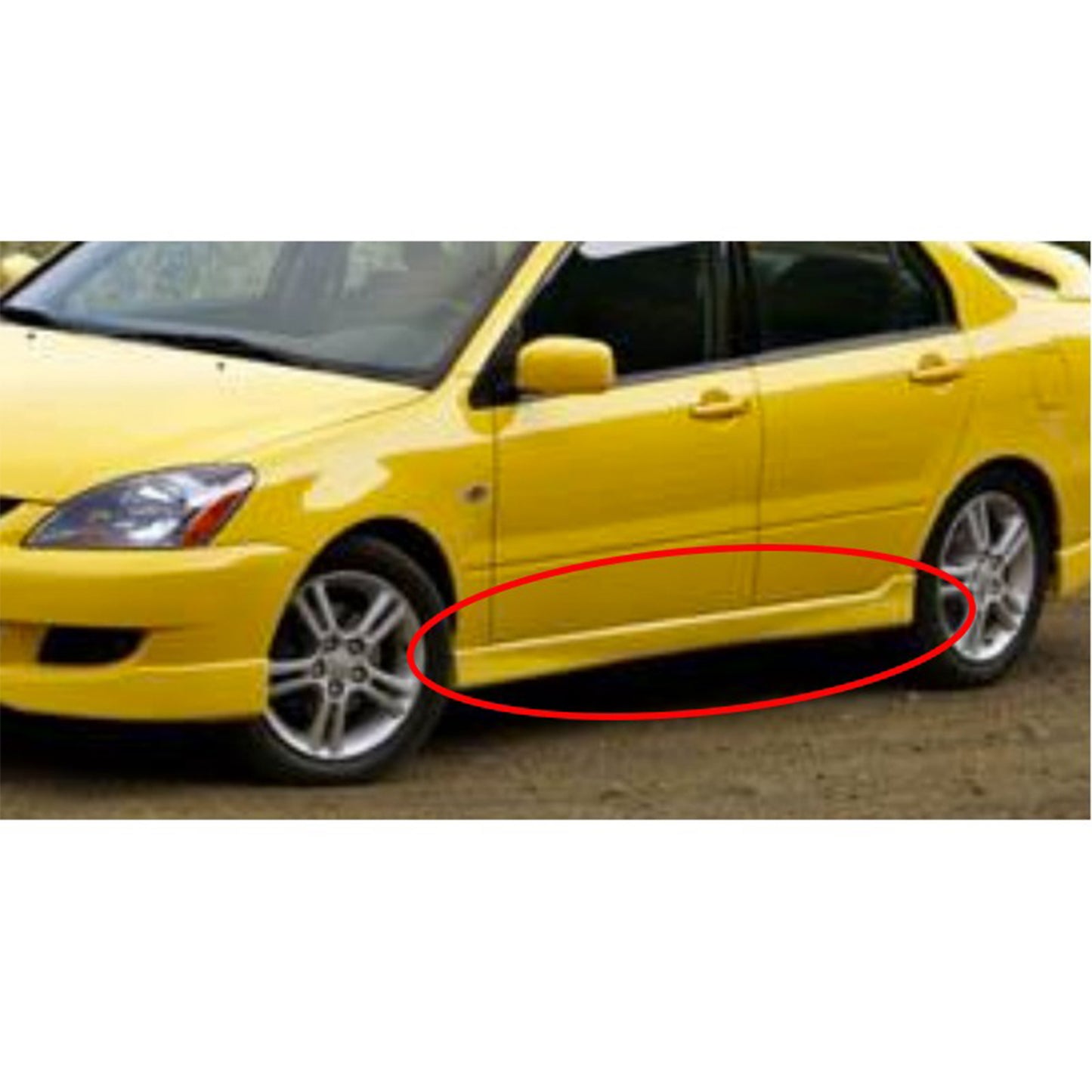 MITSUBISHI LANCER 2004-2006 ESTRIBOS ESTILO DE FABRICA DE FIBERGLASS