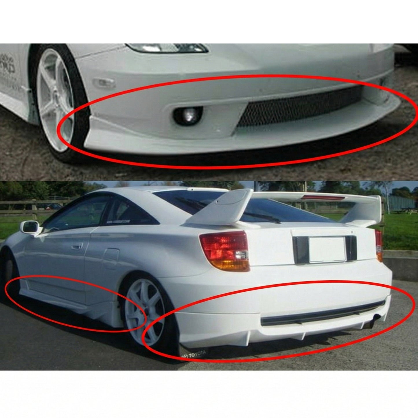 TOYOTA CELICA 2000-2003 BODY KIT ESTILO TRD DE FIBERGLASS