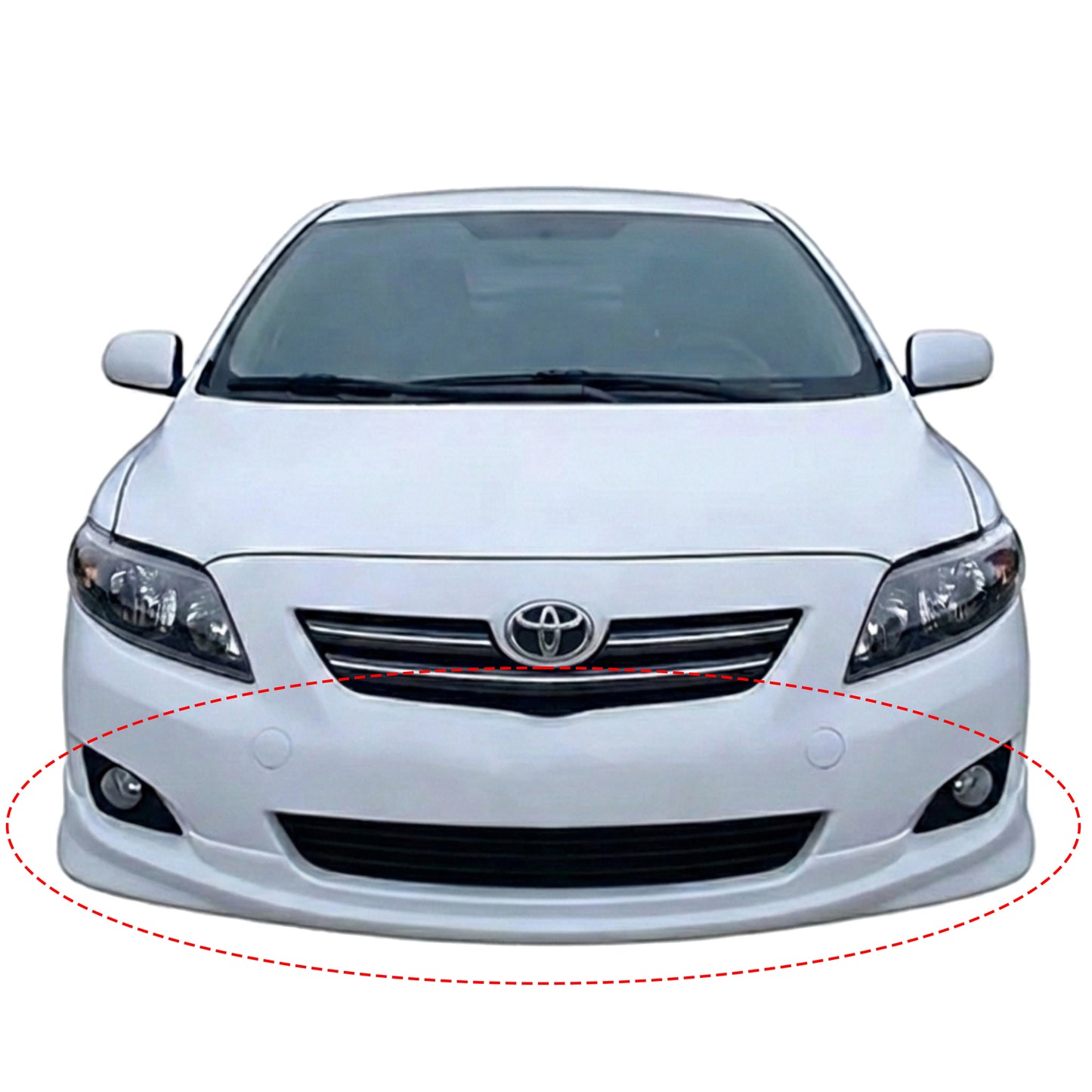 TOYOTA COROLLA 2009-2010 FRONT LIP DE FIBERGLASS