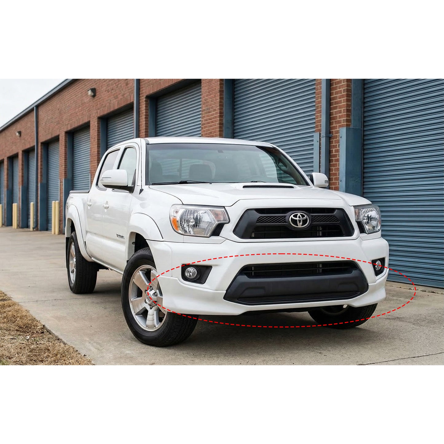 FRONT LIP TOYOTA TACOMA 2012-2015 ESTILO FABRICA DE FIBERGLASS