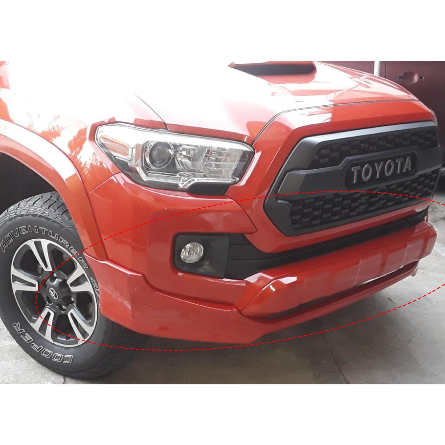 TOYOTA TACOMA 2016-2023 FRONT LIP DE FIBERGLASS