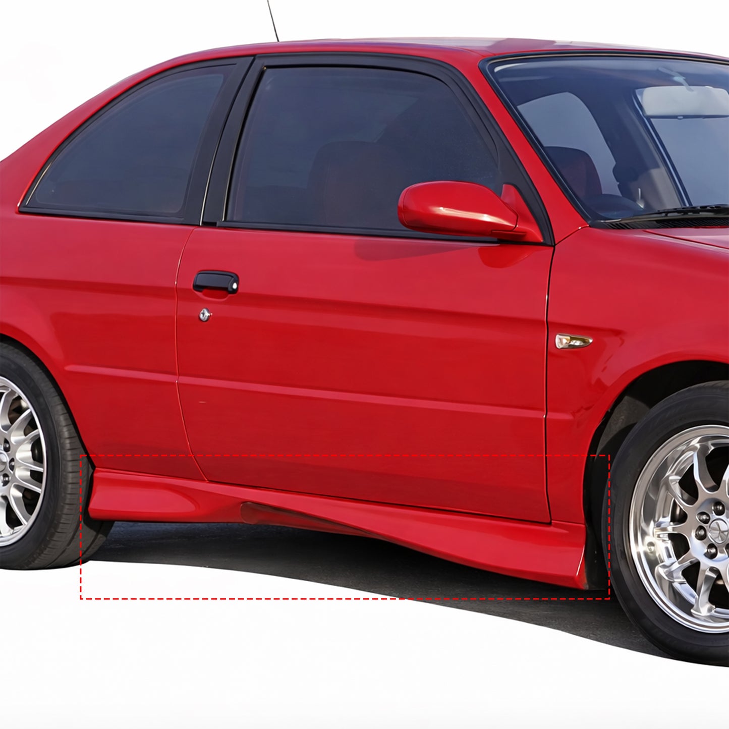 TOYOTA TERCEL 1995-1999 ESTRIBOS ESTILO FABRICA DE FIBERGLASS