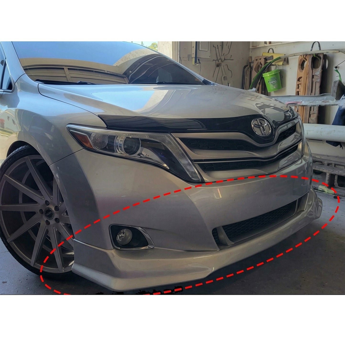 TOYOTA VENZA 2009-2016 FRONT LIP ESTILO ALTIS DE FIBERGLASS