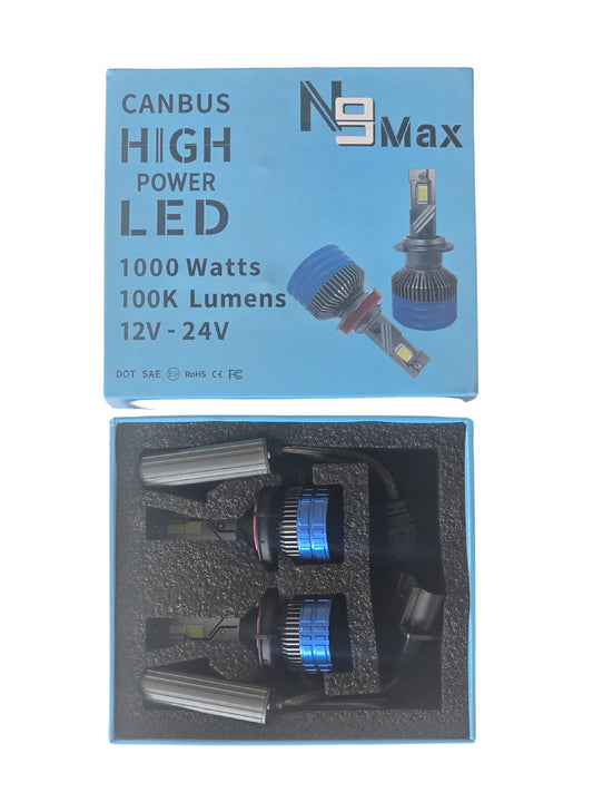 LED N9 MAX KIT H13 / 9008 HI/LOW 100K LUMENS CANBUS