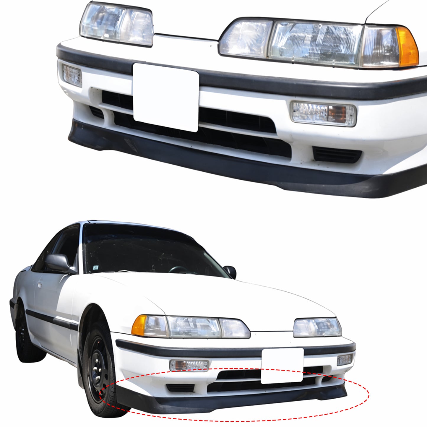 ACURA INTEGRA 1990-1991 FRONT LIP TIPO R DE PLASTICO ABS