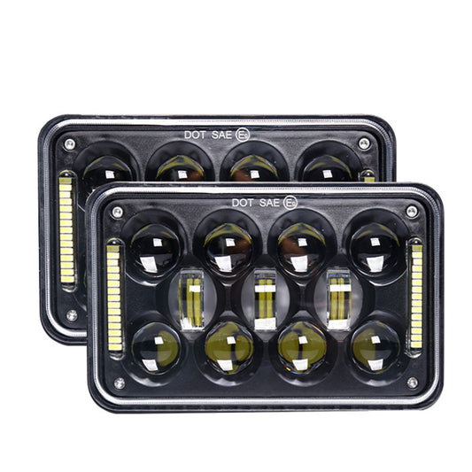 FOCOS DELANTEROS 4X6 FULL LED LOW / HI FONDO NEGRO 60 WATTS