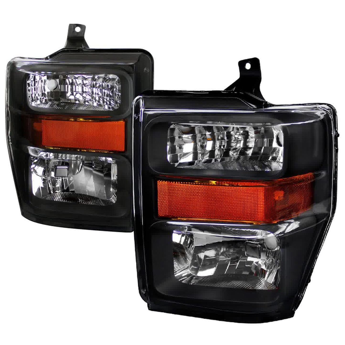 FORD F250 F350 F450 F550 2008-2010 FOCOS DELANTEROS FONDO NEGRO
