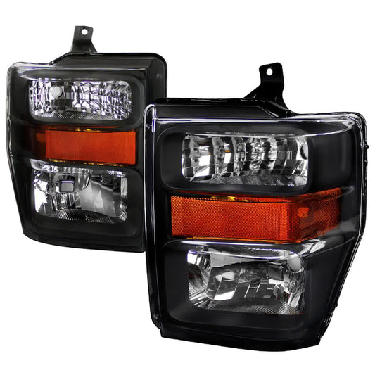 FORD F250 F350 F450 F550 2008-2010 FOCOS DELANTEROS FONDO NEGRO