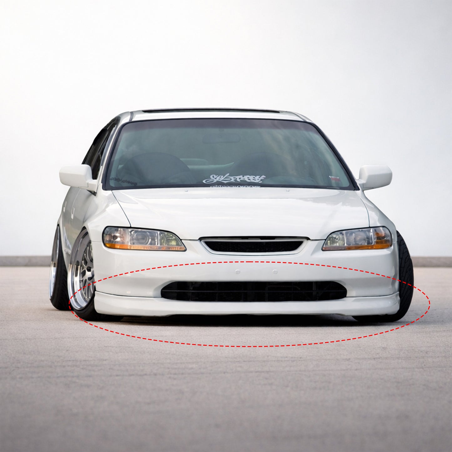 HONDA ACCORD 1998-2000 SEDAN FRONT LIP ESTILO HFP DE FIBERGLASS