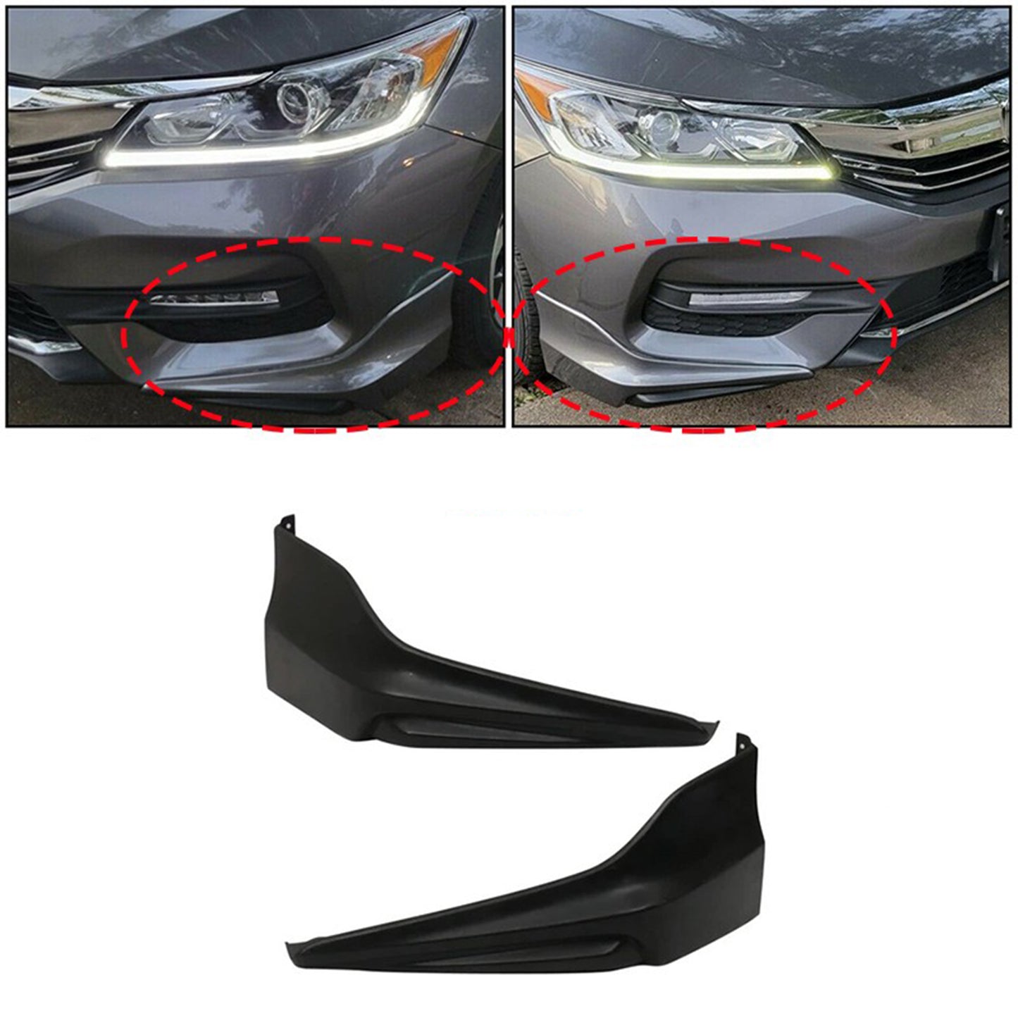 HONDA ACCORD 2016-2017 SEDAN BOTITAS DELANTERAS ESTILO HFP DE POLIURETANO