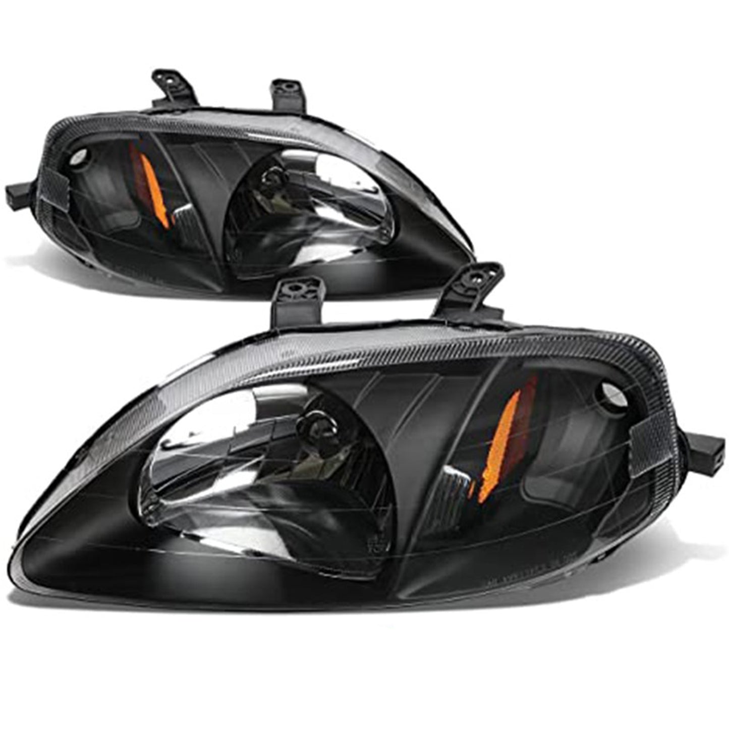 HONDA CIVIC 1999-2000 SEDAN / COUPE / HATCHBACK FOCOS DELANTEROS FONDO NEGRO