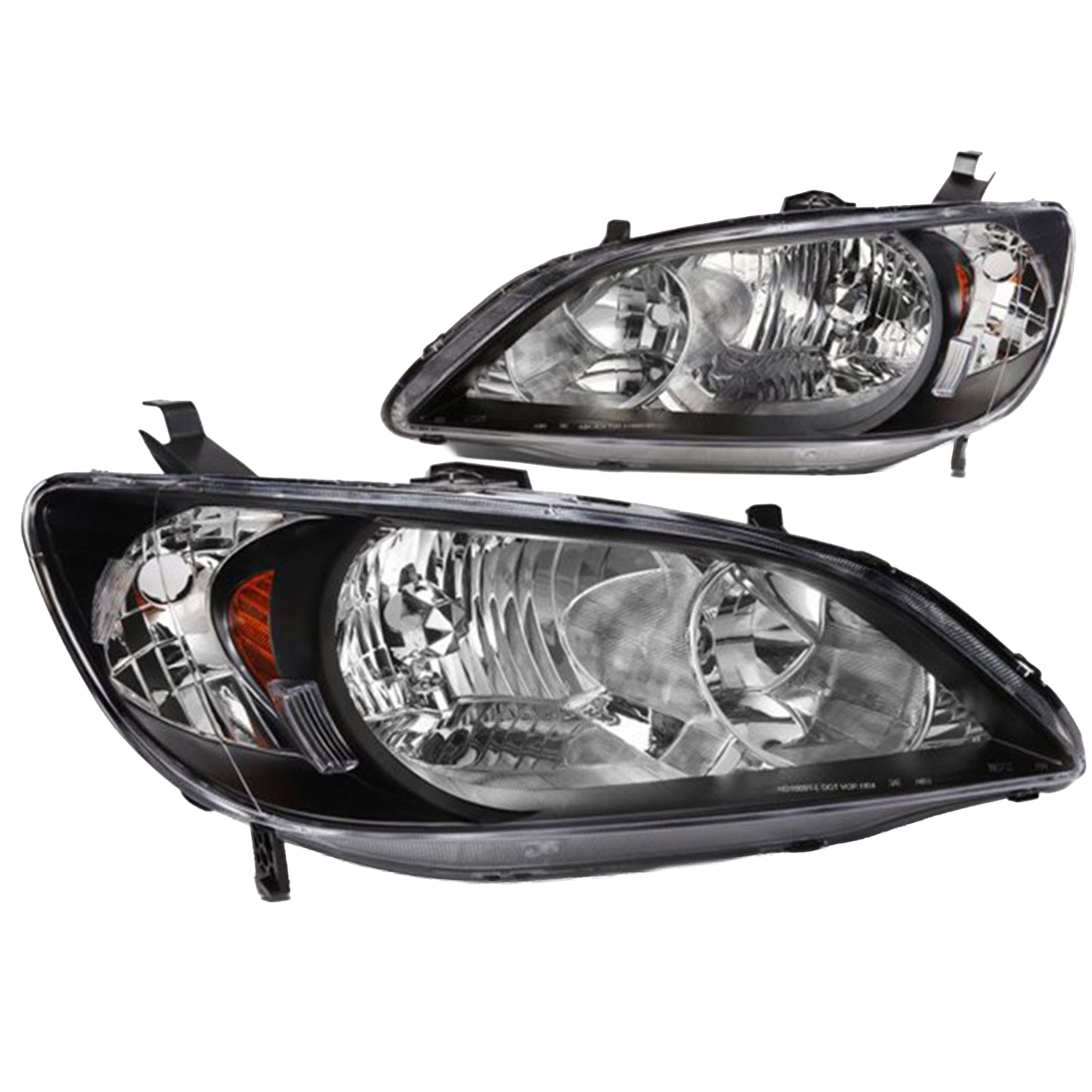 HONDA CIVIC 2004-2005 SEDAN / COUPE FOCOS DELANTEROS FONDO NEGRO