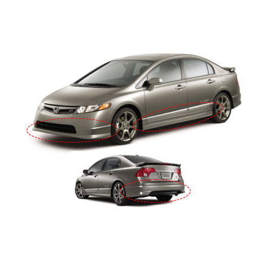 HONDA CIVIC 2006-2008 SEDAN BODY KIT ESTILO HFP DE FIBERGLASS