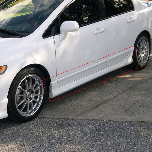 HONDA CIVIC 2006-2011 SEDAN ESTRIBOS ESTILO HFP DE FIBERGLASS