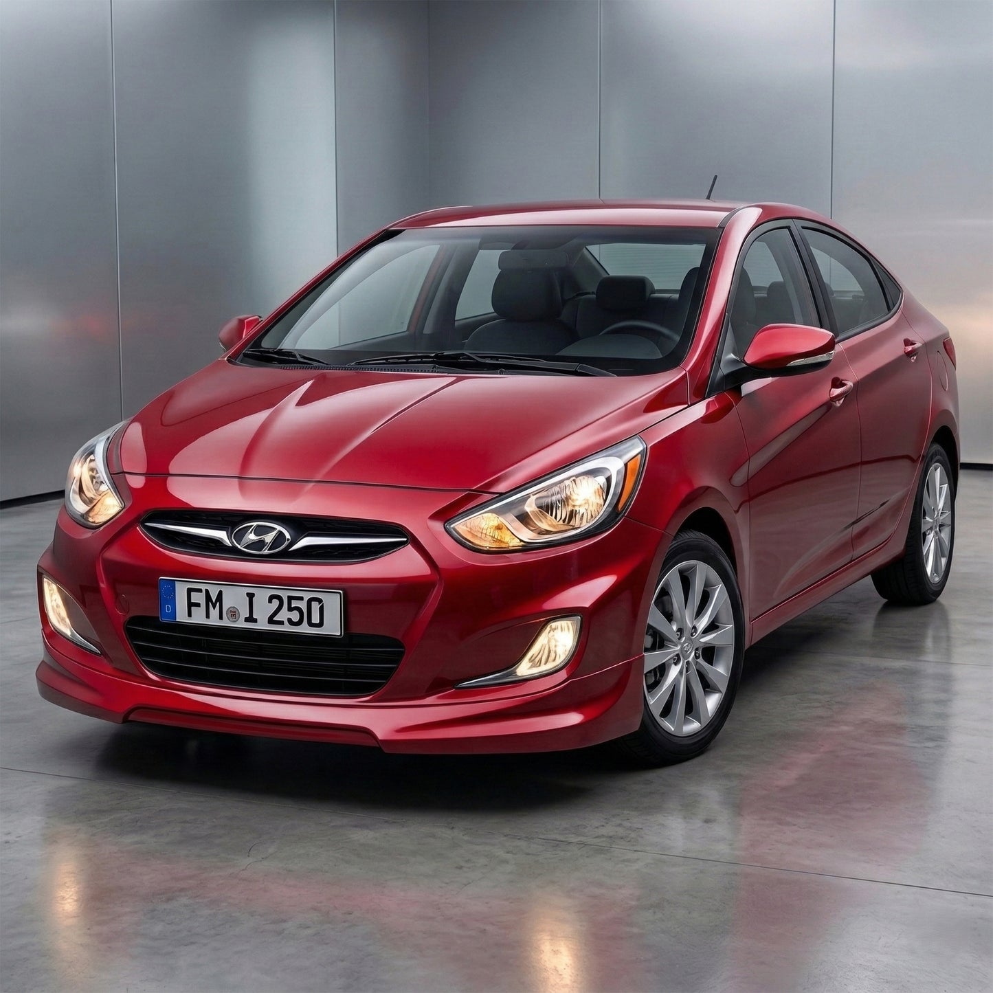 HYUNDAI ACCENT / BRIO 2013-2017 FRONT LIP DE FIBERGLASS