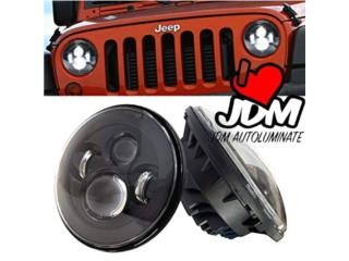 JEEP WRANGLER 1997-2025 TJ JK JL FOCOS DELANTEROS FONDO NEGRO LED DOBLE PROYECTOR 45 WATTS