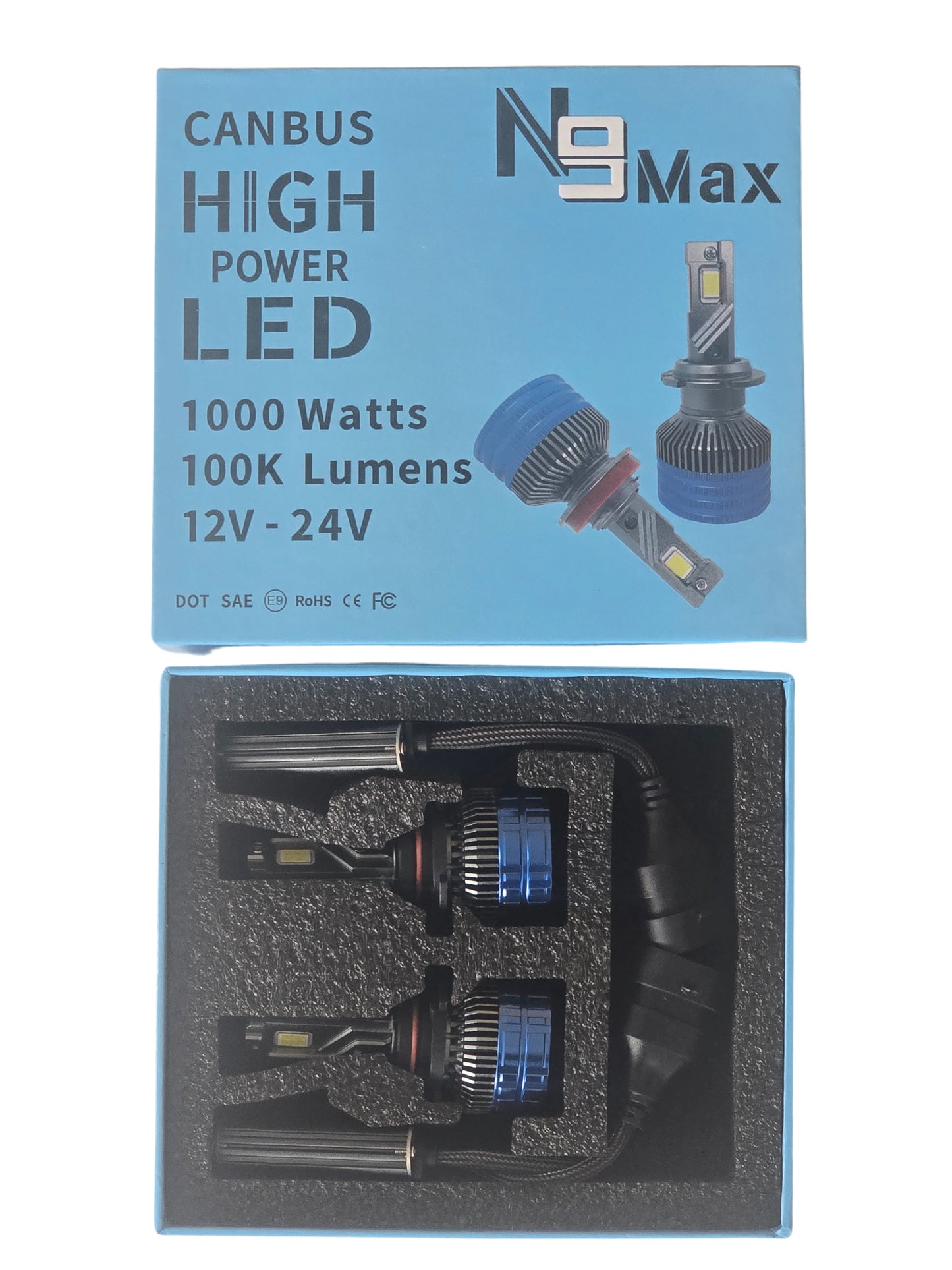LED N9 MAX KIT 9005 / HB3 100K LUMENS CANBUS