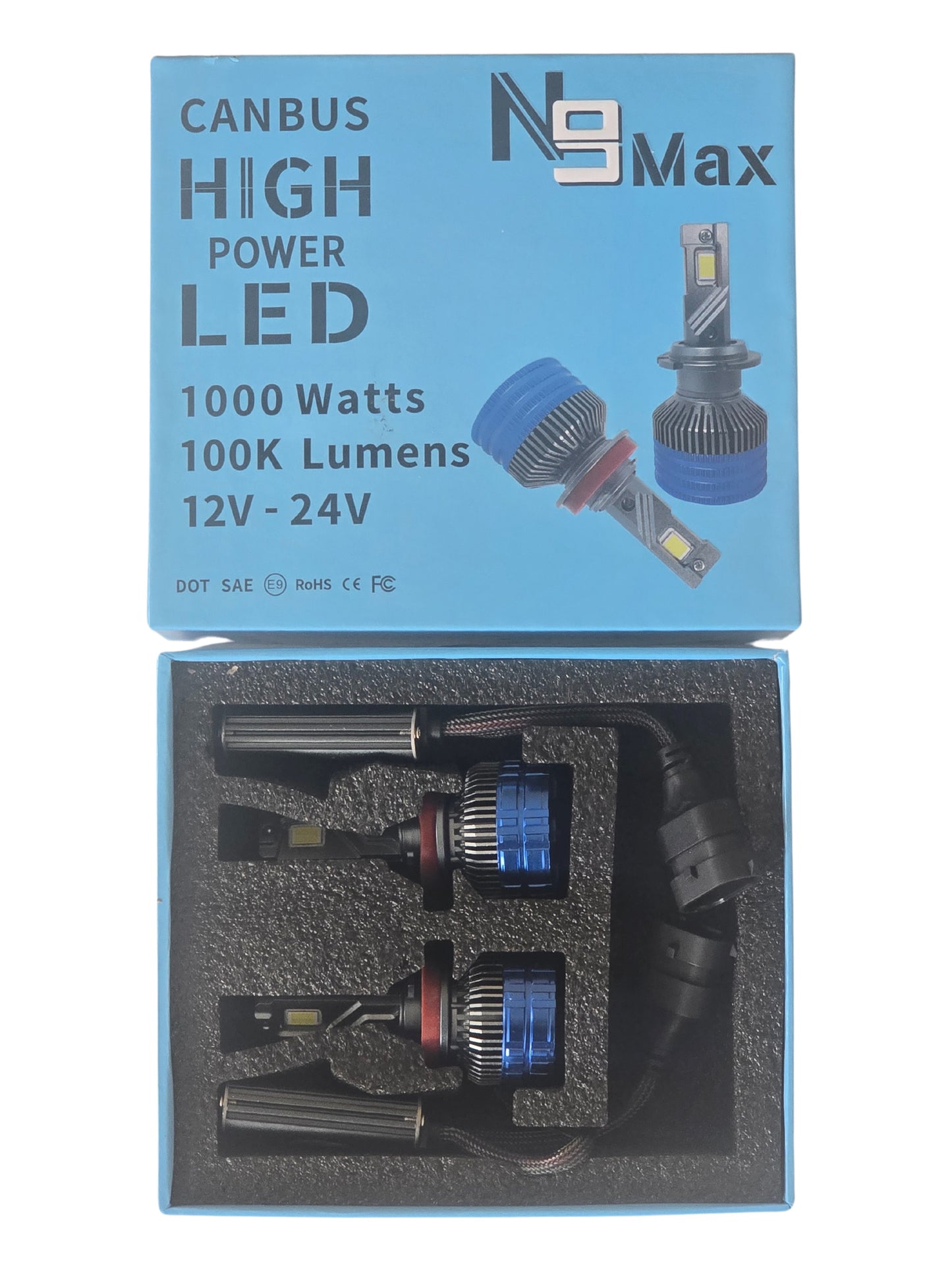 LED N9 MAX KIT H11 100K LUMENS CANBUS