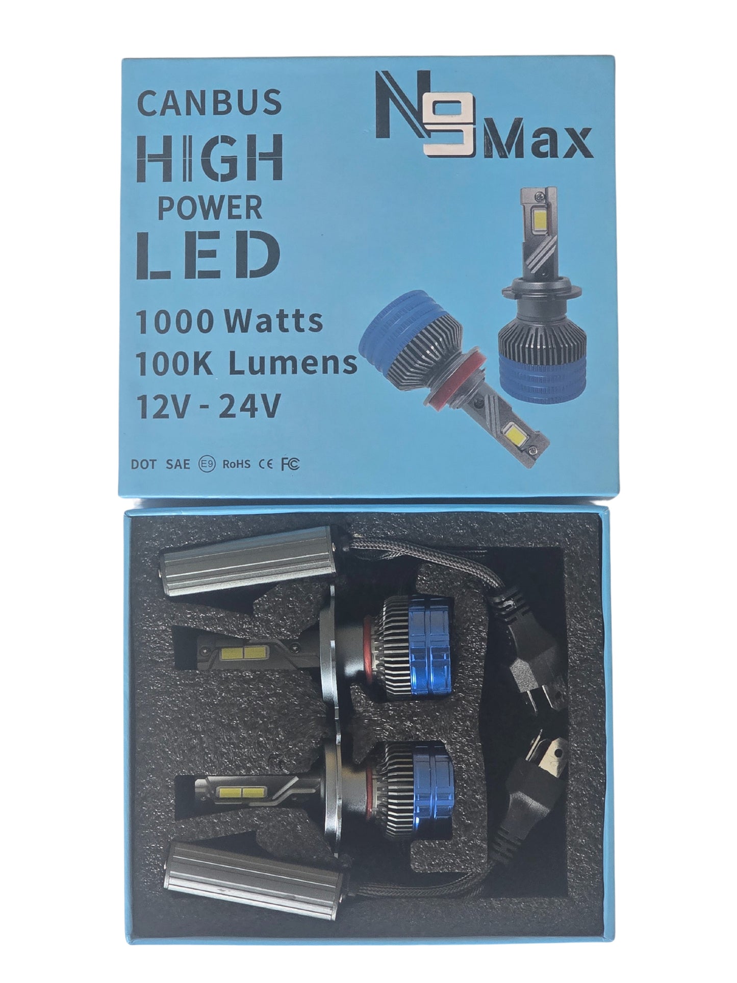 LED N9 MAX KIT H4 / 9003 HI/LOW 100K LUMENS CANBUS