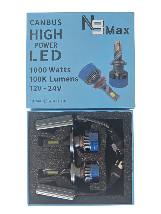 LED N9 MAX KIT H4 / 9003 HI/LOW 100K LUMENS CANBUS