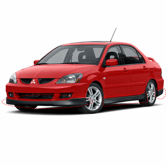 MITSUBISHI LANCER 2004-2006 BODY KIT ESTILO FABRICA DE FIBERGLASS