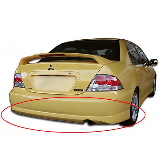 MITSUBISHI LANCER 2004-2006 REAR LIP ESTILO RALLIART DE FIBERGLASS