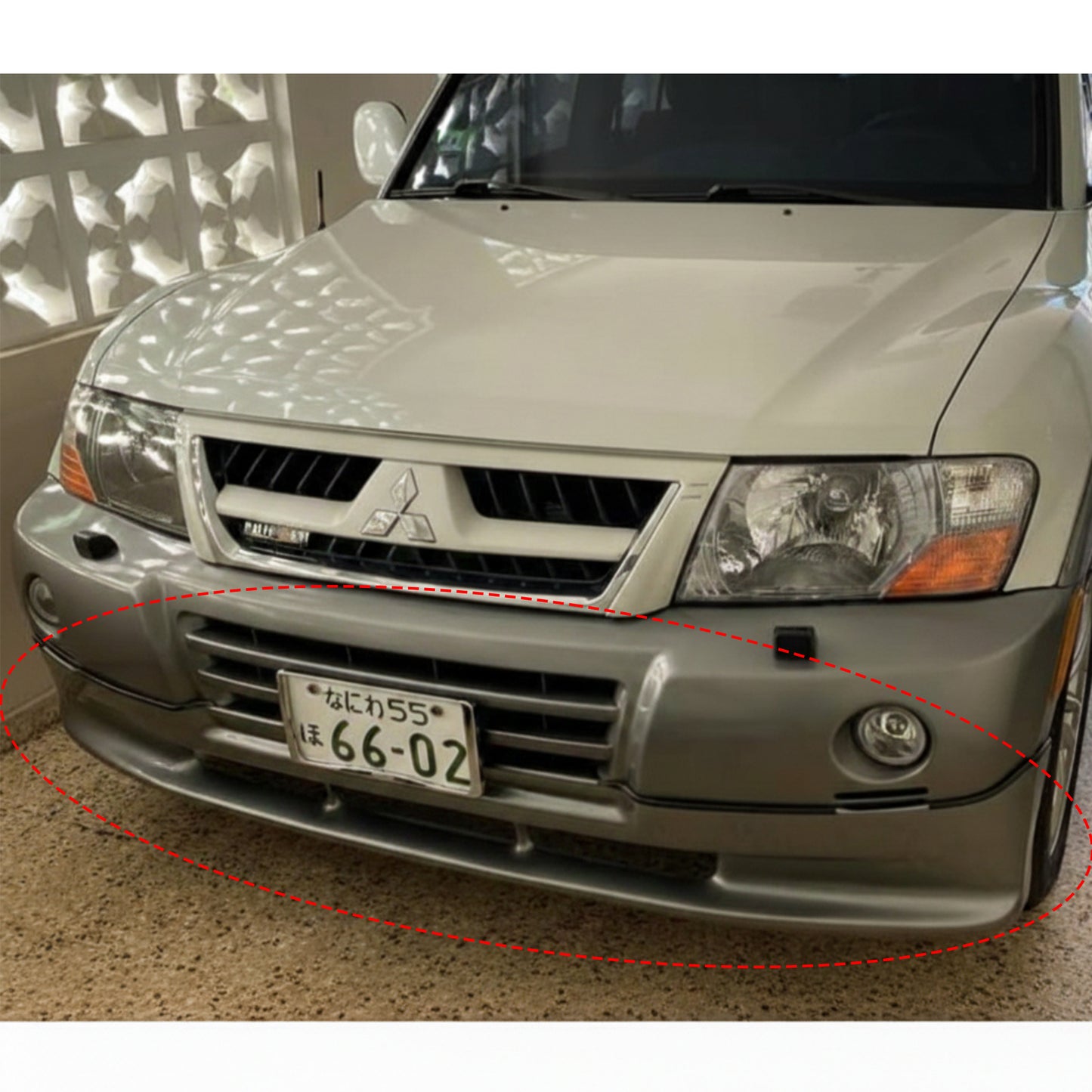 MITSUISHI MONTERO 2003-2006 FRONT LIP DE FIBERGLASS