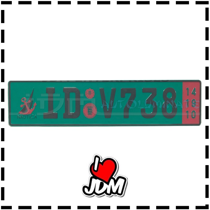 TABLILLA EUROPEA VERDE / NUMEROS EN GRIS