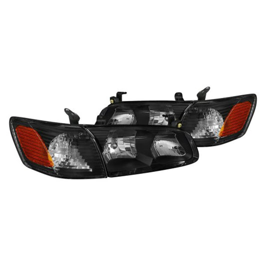 TOYOTA CAMRY 2000-2001 FOCOS DELANTEROS FONDO NEGRO CON ESQUINEROS