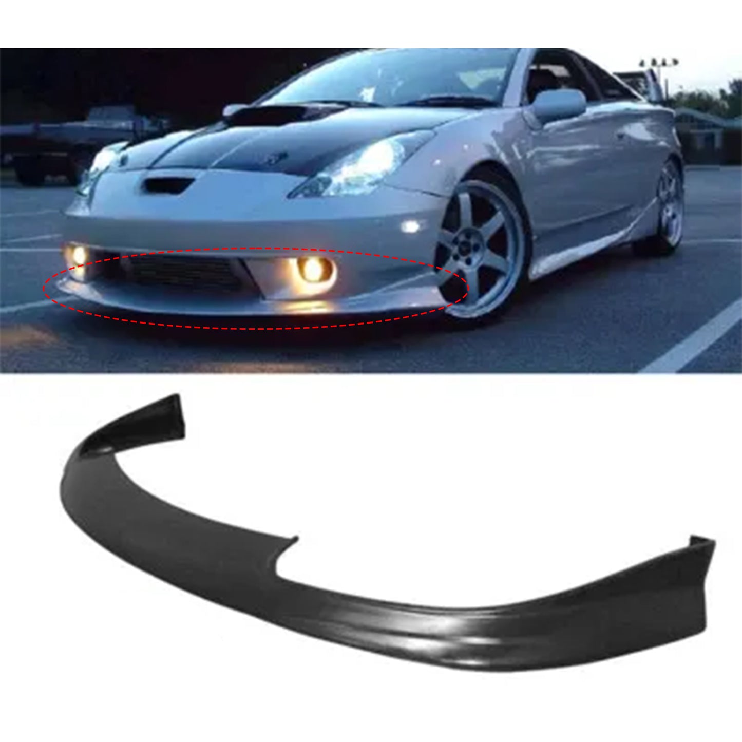 TOYOTA CELICA 2000-2003 FRONT LIP TRD DE FIBERGLASS