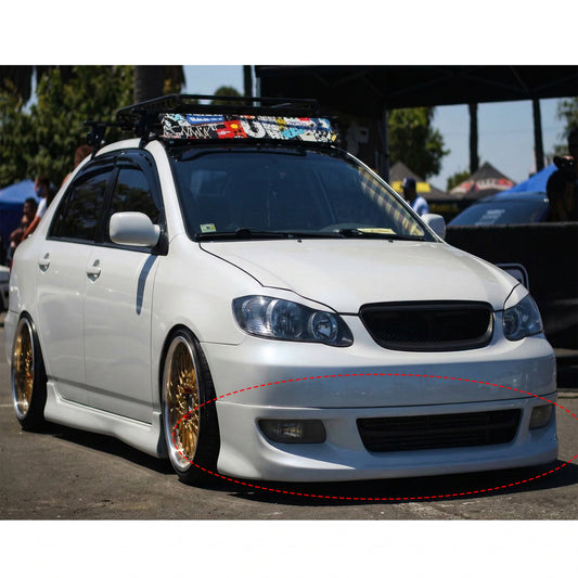 TOYOTA COROLLA 2003-2004 FRONT LIP ESTILO HELLA DE FIBERGLASS