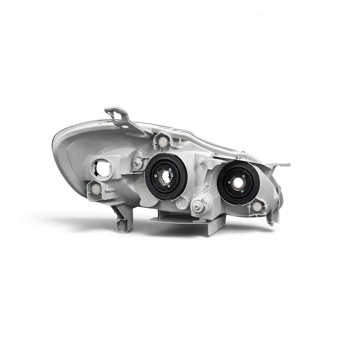 TOYOTA COROLLA 2003-2008 FOCOS DELANTEROS ANILLA CROMADA FONDO NEGRO
