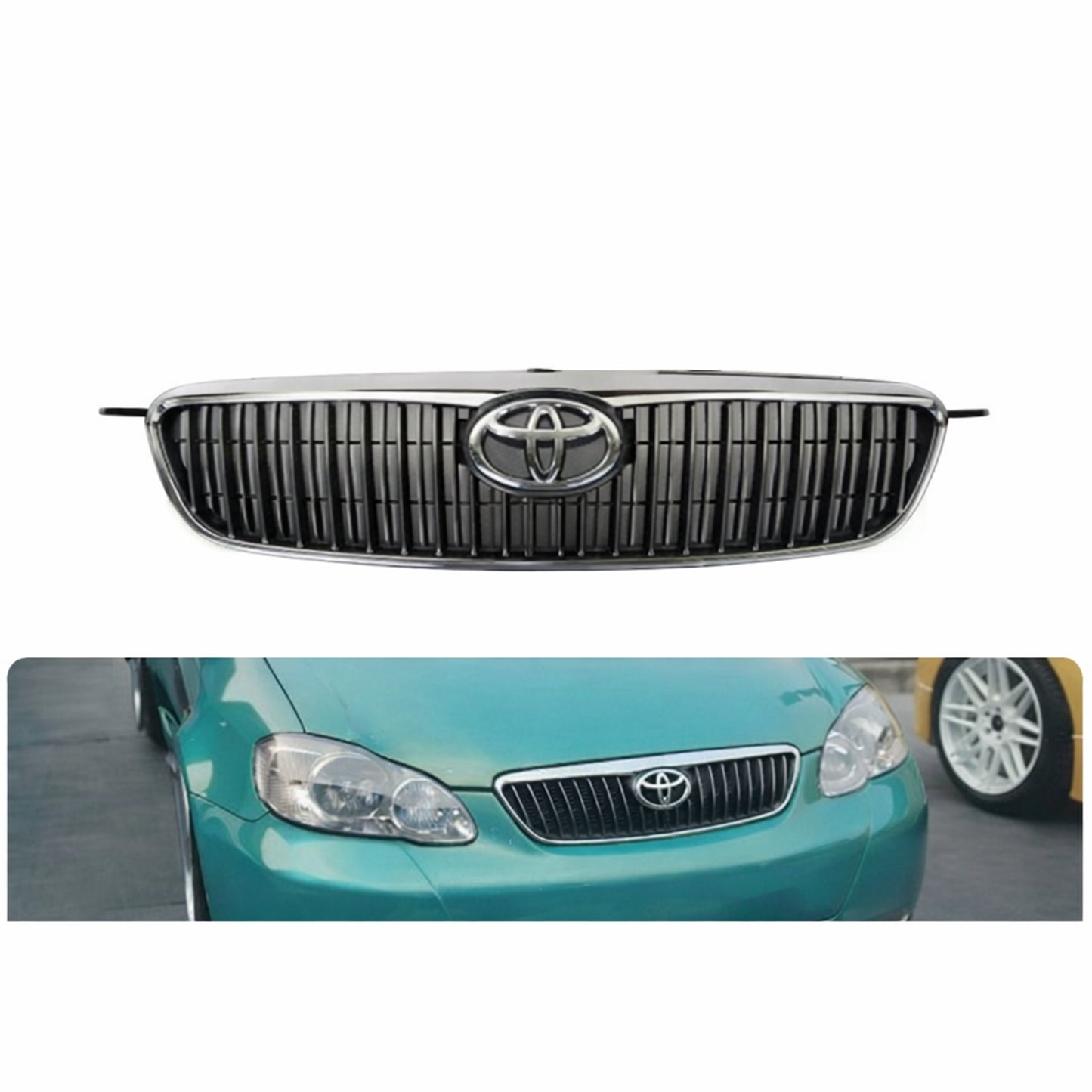 TOYOTA COROLLA 2003-2008 PARRILLA JDM ALTIS NEGRA Y CROMADA
