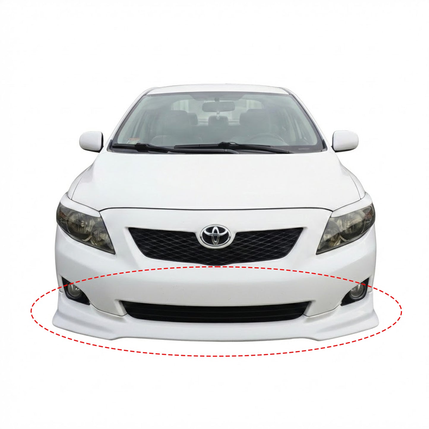 TOYOTA COROLLA 2009-2010 FRONT LIP ESTILO ALTIS FRONT LIP DE FIBERGLASS