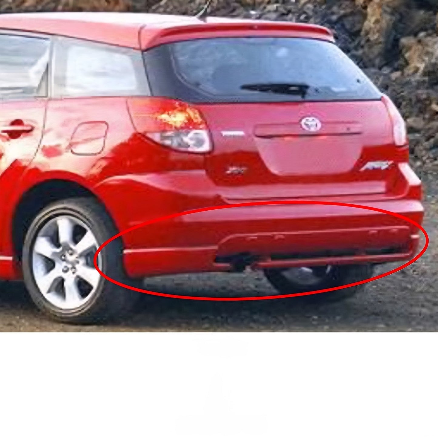 TOYOTA MATRIX 2003-2006 REAR LIP ESTILO FABRICA DE FIBERGLASS