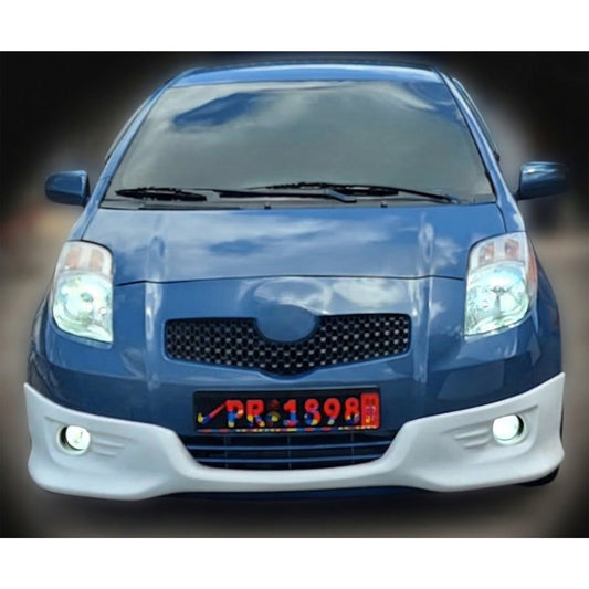 TOYOTA YARIS 2006-2008 HATCHBACK FRONT LIP ESTILO CAMRY DE FIBERGLASS