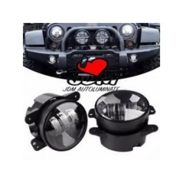 JEEP WRANGLER FOG LIGHTS TRIPLE LED FONDO NEGRO